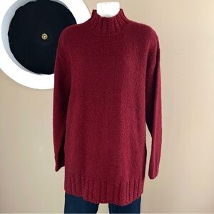Cozy & Chic: Jones New York Cranberry Sweater (Medium Fits Large) - Oversized